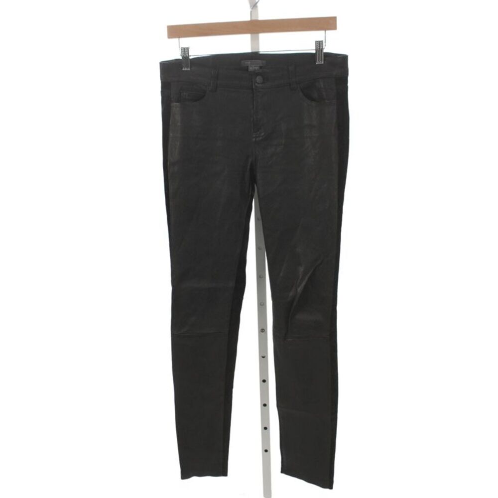 Vince Women Ankle Leather Biker Pants Black Size 6